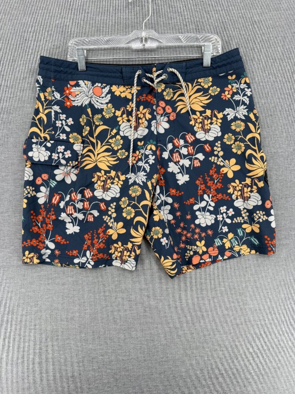 Vissla Board Shorts Mens 36 8" Wall Floral Beach Swim Trunks Drawstring